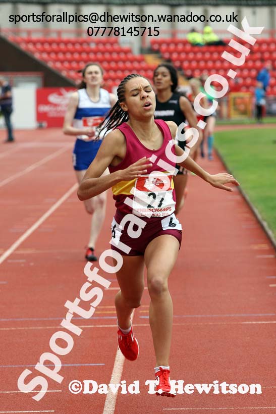 Inter girls 800 metres, English Schools Track and Field. Photo: David T. Hewitson/Sports for All Pics